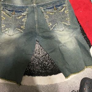 Men jean shorts